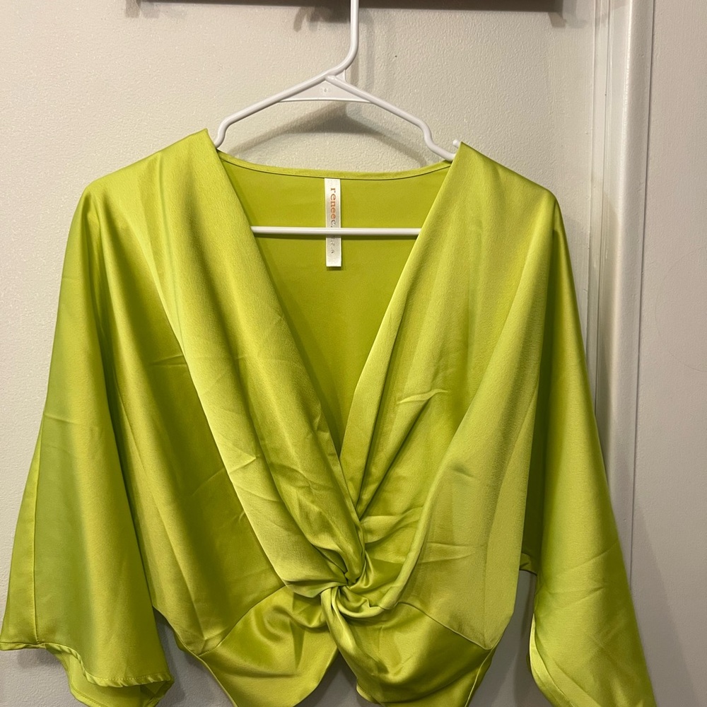 Renee C. Lime Green Blouse